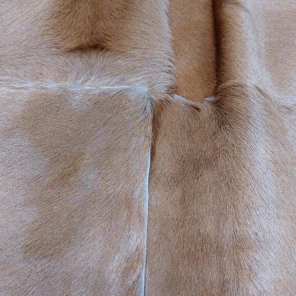 Vintage J.J.G Men's Pony Calfskin Leather Coat Jacket in a light Brown Tan M - Picture 10 of 13